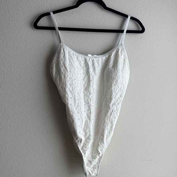 Dippin' Daisy's Other - NWT Dippin Daisy White Eyelit One Piece Swimsuit Bridal Era Honeymoon medium